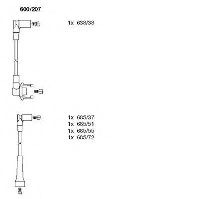 Комплект проводов зажигания FACET 48536