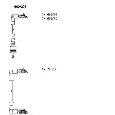 Комплект проводов зажигания FACET 48659