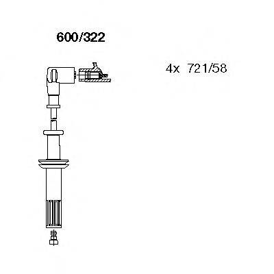 Комплект проводов зажигания BREMI 600322