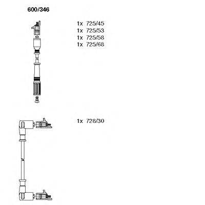 Комплект проводов зажигания BREMI 600/346