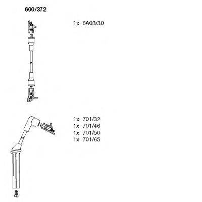 Комплект проводов зажигания BREMI 600/372