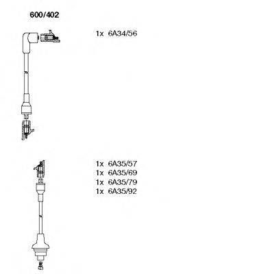 Комплект проводов зажигания BREMI 600/402