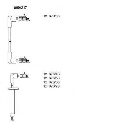 Комплект проводов зажигания BREMI 800217