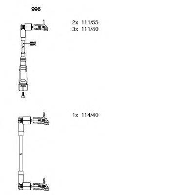 Комплект проводов зажигания BREMI 996