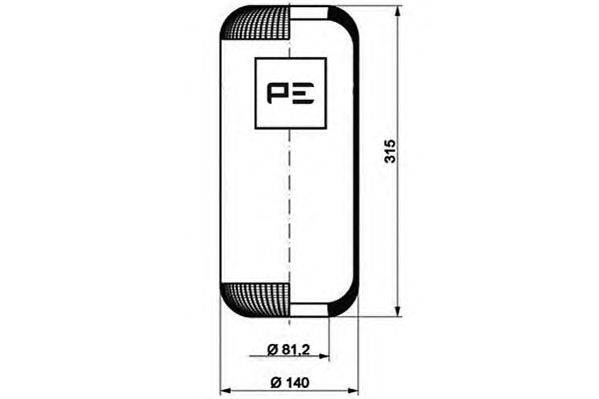 Кожух пневматической рессоры PE Automotive 084.089-70A