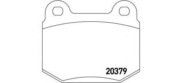 Комплект тормозных колодок, дисковый тормоз BREMBO P 23 038
