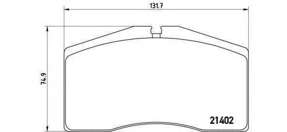 Комплект тормозных колодок, дисковый тормоз BREMBO P 65 006