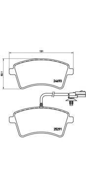 Комплект тормозных колодок, дисковый тормоз BREMBO P 68 058