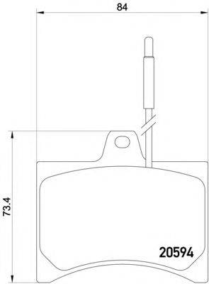 Комплект тормозных колодок, дисковый тормоз MINTEX 20594