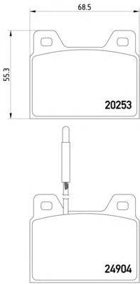 Комплект тормозных колодок, дисковый тормоз HELLA 20271