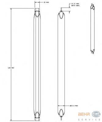 Осушитель, кондиционер BEHR HELLA SERVICE 8FT 351 335-301