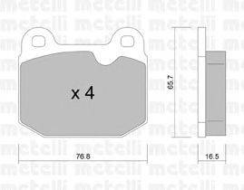 Комплект тормозных колодок, дисковый тормоз METELLI 22-0013-1