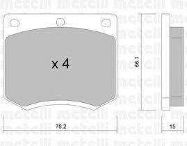 Комплект тормозных колодок, дисковый тормоз METELLI 22-0023-0
