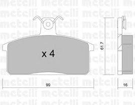 Комплект тормозных колодок, дисковый тормоз METELLI 22-0026-0