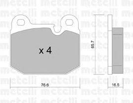 Комплект тормозных колодок, дисковый тормоз METELLI 22-0027-0