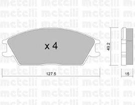 Комплект тормозных колодок, дисковый тормоз METELLI 22-0081-0