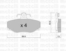 Комплект тормозных колодок, дисковый тормоз METELLI 22-0131-0