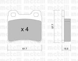 Комплект тормозных колодок, дисковый тормоз METELLI 22-0141-0