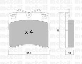 Комплект тормозных колодок, дисковый тормоз METELLI 22-0163-0