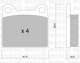 Комплект тормозных колодок, дисковый тормоз METELLI 22-0200-0