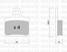 Комплект тормозных колодок, дисковый тормоз METELLI 22-0285-0