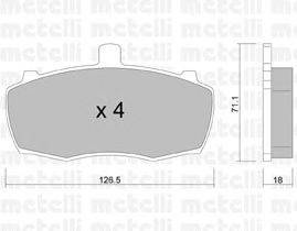 Комплект тормозных колодок, дисковый тормоз METELLI 22-0692-0