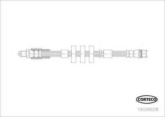 Тормозной шланг CORTECO 19036628