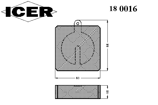Комплект тормозных колодок, дисковый тормоз ICER 20114