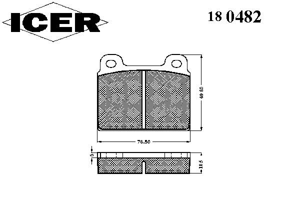 Комплект тормозных колодок, дисковый тормоз ICER 20420