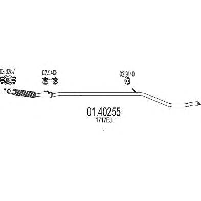 Труба выхлопного газа MTS 01.40255
