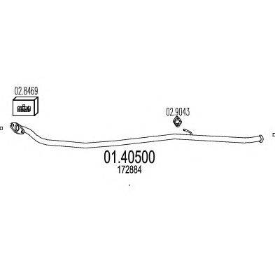 Труба выхлопного газа MTS 01.40500