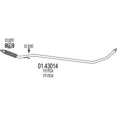 Труба выхлопного газа MTS 01.43014