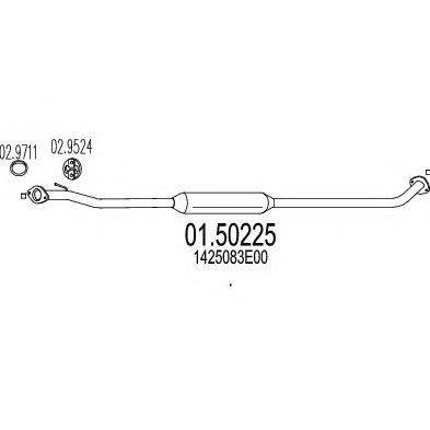 Средний глушитель выхлопных газов MTS 01.50225
