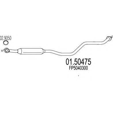 Средний глушитель выхлопных газов MTS 01.50475