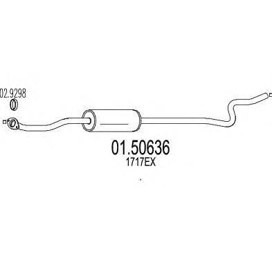 Средний глушитель выхлопных газов MTS 01.50636