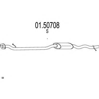 Средний глушитель выхлопных газов MTS 01.50708