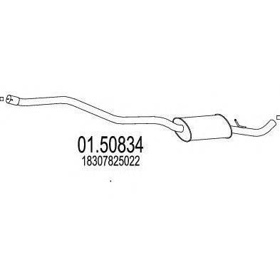 Средний глушитель выхлопных газов MTS 01.50834