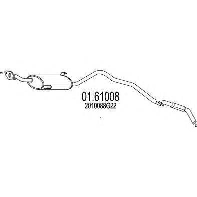Труба выхлопного газа MTS 01.61008