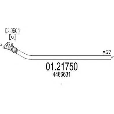Труба выхлопного газа MTS 01.21750