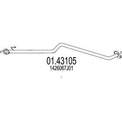 Труба выхлопного газа MTS 01.43105