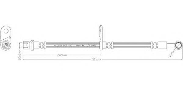 Тормозной шланг SPIDAN 340687