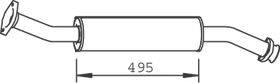 Предглушитель выхлопных газов DINEX 33304