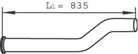 Труба выхлопного газа DINEX 21254