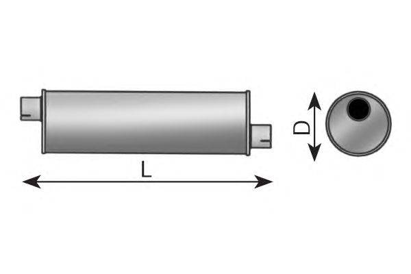 Средний / конечный глушитель ОГ DINEX 21327