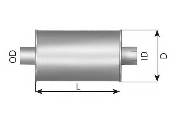 Средний / конечный глушитель ОГ DINEX 40376