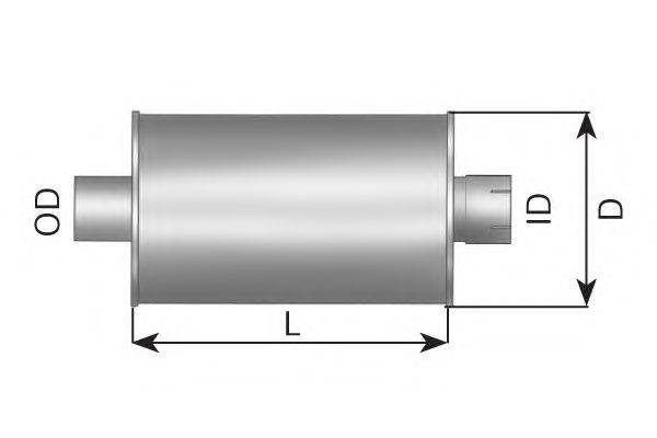 Средний / конечный глушитель ОГ DINEX 40388