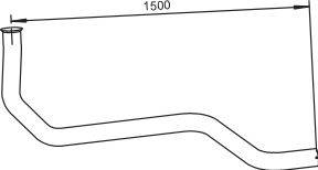 Труба выхлопного газа DINEX 64161