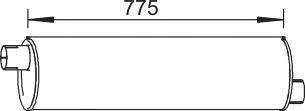 Средний / конечный глушитель ОГ DINEX 64386