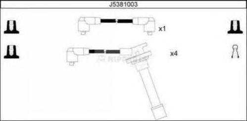 Комплект проводов зажигания NIPPARTS J5381003