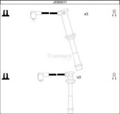 Комплект проводов зажигания NIPPARTS J5383011